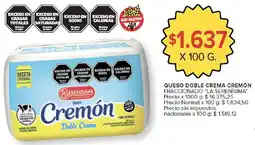 Carrefour La serenisima queso doble crema cremón oferta