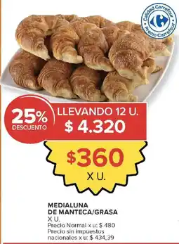 Carrefour Carrefour medialuna de manteca/grasa oferta