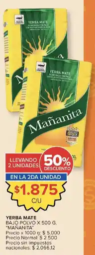 Carrefour Mañanita yerba mate oferta