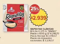 Carrefour Bimbo rapiditas clásicas oferta