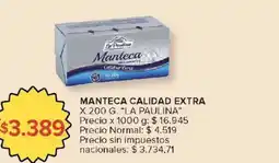 Carrefour La paulina manteca calidad extra oferta