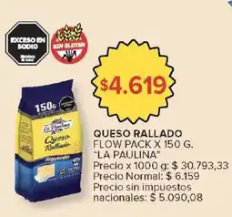 Carrefour La paulina queso rallado oferta