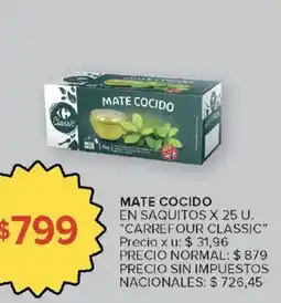 Carrefour Carrefour classic mate cocido oferta