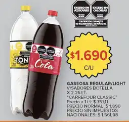 Carrefour Carrefour classic gaseosa regular/light oferta