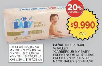 Carrefour Carrefour my baby pañal hiper pack oferta