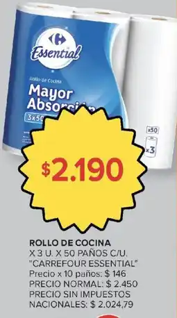 Carrefour Carrefour essential rollo de cocina oferta