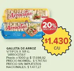 Carrefour Arrocitas galleta de arroz oferta