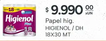 El Milagro Mayorista Higienol papel hig. oferta