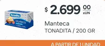 El Milagro Mayorista Tonadita manteca oferta