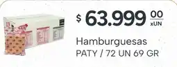 El Milagro Mayorista Paty hamburguesas oferta