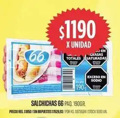 Supermercados Vea 66 - salchichas oferta