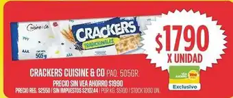 Supermercados Vea Cuisine - crackers tradicionales oferta