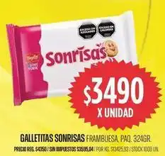 Supermercados Vea Sonrisas - galletitas frambuea oferta