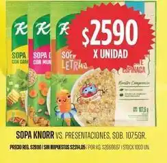 Supermercados Vea Knorr - sopa knorr vs. presentaciones oferta