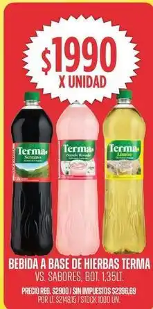 Supermercados Vea Terma - bebida a base de hierbas oferta
