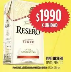 Supermercados Vea Resero - vino resero tinto oferta