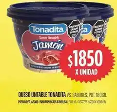 Supermercados Vea Tonadita - queso untable jamón oferta
