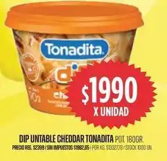 Supermercados Vea Tonadita - dip untable cheddar oferta