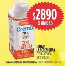 Supermercados Vea La serenísima - crema zero lactosa batir oferta