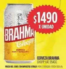Supermercados Vea Brahma - cerveza chopp. lat. 354cc oferta