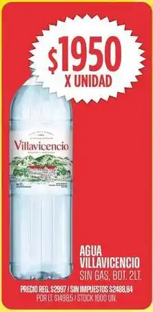 Supermercados Vea Villavicencio - agua sin gas oferta