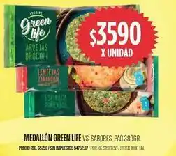 Supermercados Vea Green life - medallón oferta