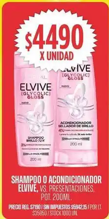 Supermercados Vea Elvive - shampoo o acondicionador oferta