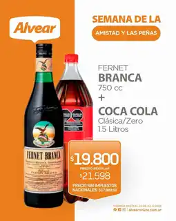Alvear Fernet branca coca cola oferta