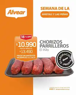 Alvear Alvear chorizos parrilleros oferta