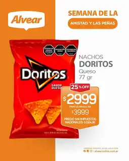 Alvear Doritos nachos queso oferta