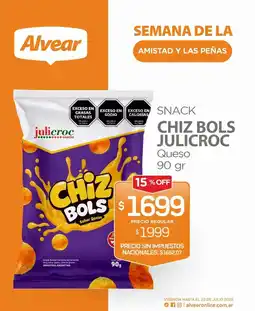Alvear Julicroc chiz bols queso oferta