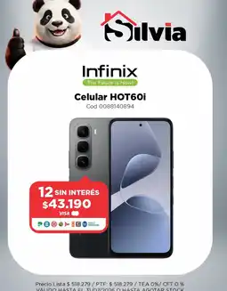 Casa Silvia Infinix celular HOT60i oferta