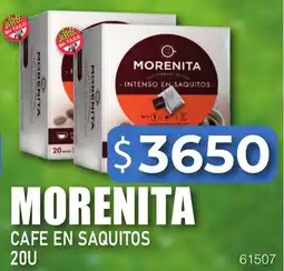 Masivos Morenita cafe en saquitos oferta