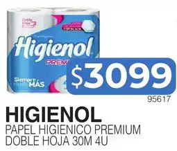 Masivos Higienol papel higienico premium doble hoja oferta