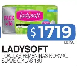 Masivos Ladysoft toallas femeninas normal suave c/alas oferta