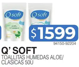 Masivos Q' soft toallitas humedas aloe/ clasicas oferta