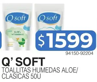 Masivos Q' soft toallitas humedas aloe/ clasicas oferta