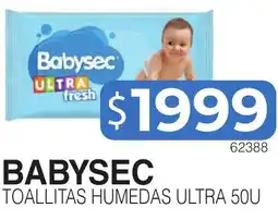Masivos Babysec toallitas humedas ultra oferta