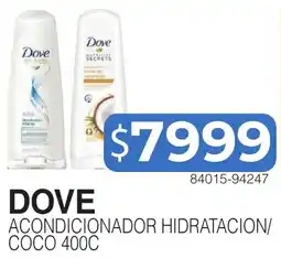 Masivos Dove acondicionador hidratacion/ coco oferta