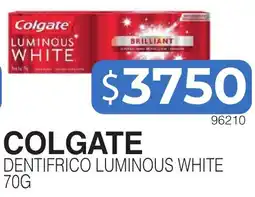 Masivos Colgate dentifrico luminous white oferta