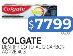 Masivos Colgate dentifrico total 12 carbon active oferta