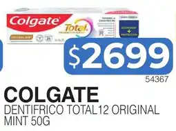 Masivos Colgate dentifrico total 12 original mint oferta