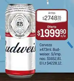 El Nene Budweiser Cerveza oferta