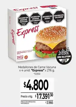 La Anonima Express medallones de carne vacuna oferta