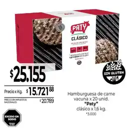 La Anonima Paty hamburguesa clásico oferta