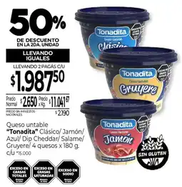 La Anonima Tonadita queso untable oferta