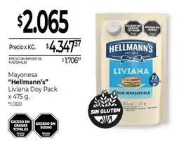La Anonima Hellmann's mayonesa liviana oferta