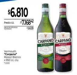 La Anonima Carpano vermouth rosso/ bianco oferta