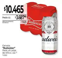 La Anonima Budweiser cerveza oferta