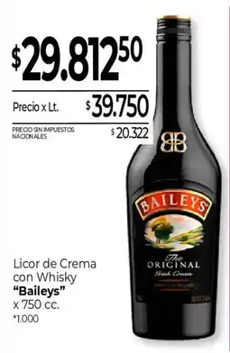 La Anonima Baileys licor de crema con whisky oferta